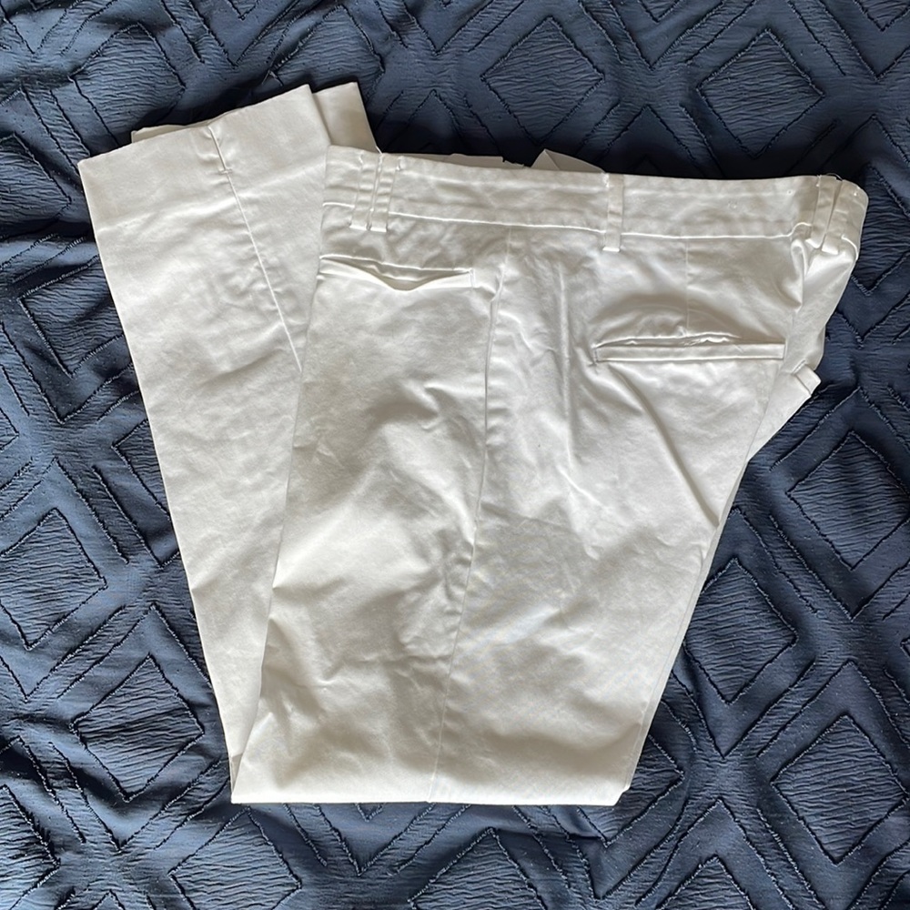White cropped slacks, worn only a couple times